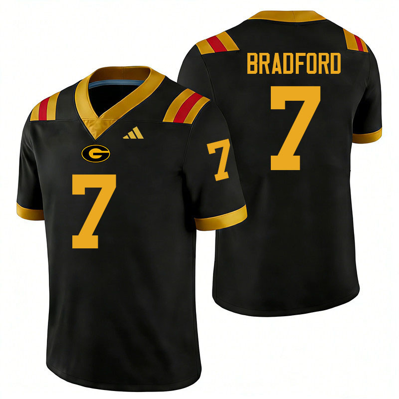 Grambling State Tigers #7 Tre Bradford College Football Jerseys,Uniforms-Black